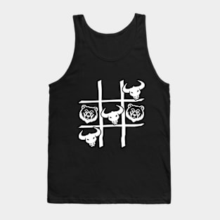 Bulls Bears Tic Tac Toe Tank Top